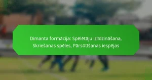 Dimanta formācija: Spēlētāju izlīdzināšana, Skriešanas spēles, Pārsūtīšanas iespējas