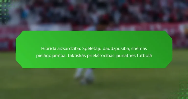 Hibrīdā aizsardzība: Spēlētāju daudzpusība, shēmas pielāgojamība, taktiskās priekšrocības jaunatnes futbolā