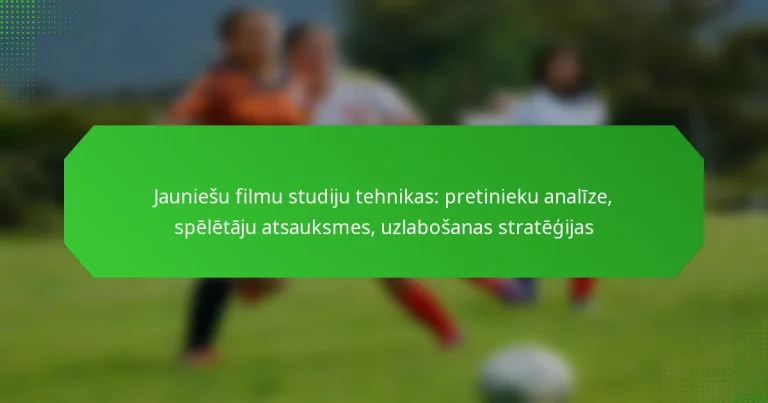 Jauniešu filmu studiju tehnikas: pretinieku analīze, spēlētāju atsauksmes, uzlabošanas stratēģijas