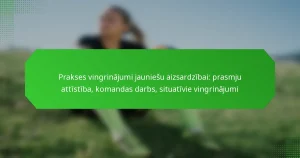 Prakses vingrinājumi jauniešu aizsardzībai: prasmju attīstība, komandas darbs, situatīvie vingrinājumi