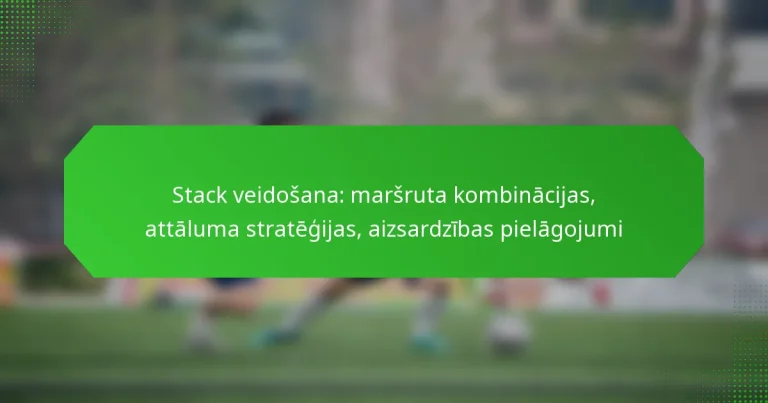 Stack veidošana: maršruta kombinācijas, attāluma stratēģijas, aizsardzības pielāgojumi