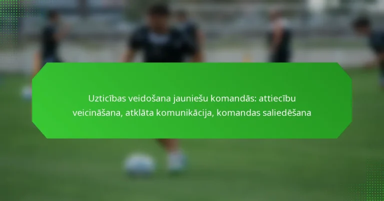 Uzticības veidošana jauniešu komandās: attiecību veicināšana, atklāta komunikācija, komandas saliedēšana