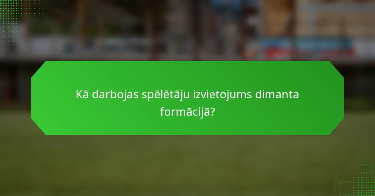 Kā darbojas spēlētāju izvietojums dimanta formācijā?