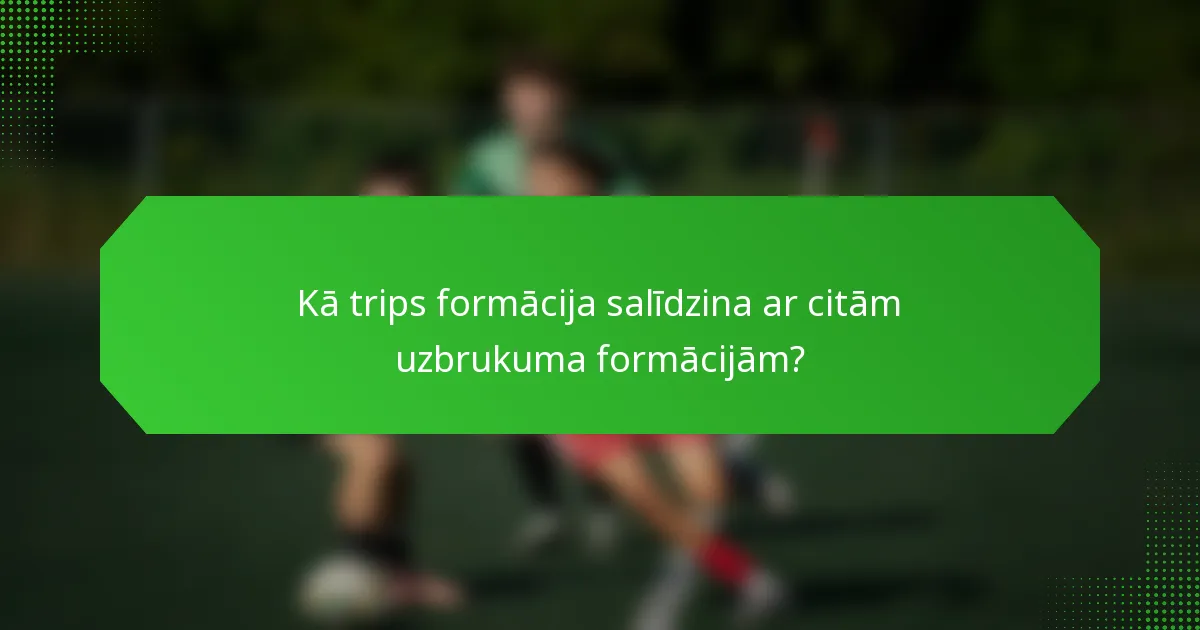 Kā trips formācija salīdzina ar citām uzbrukuma formācijām?