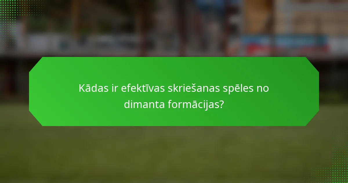 Kādas ir efektīvas skriešanas spēles no dimanta formācijas?